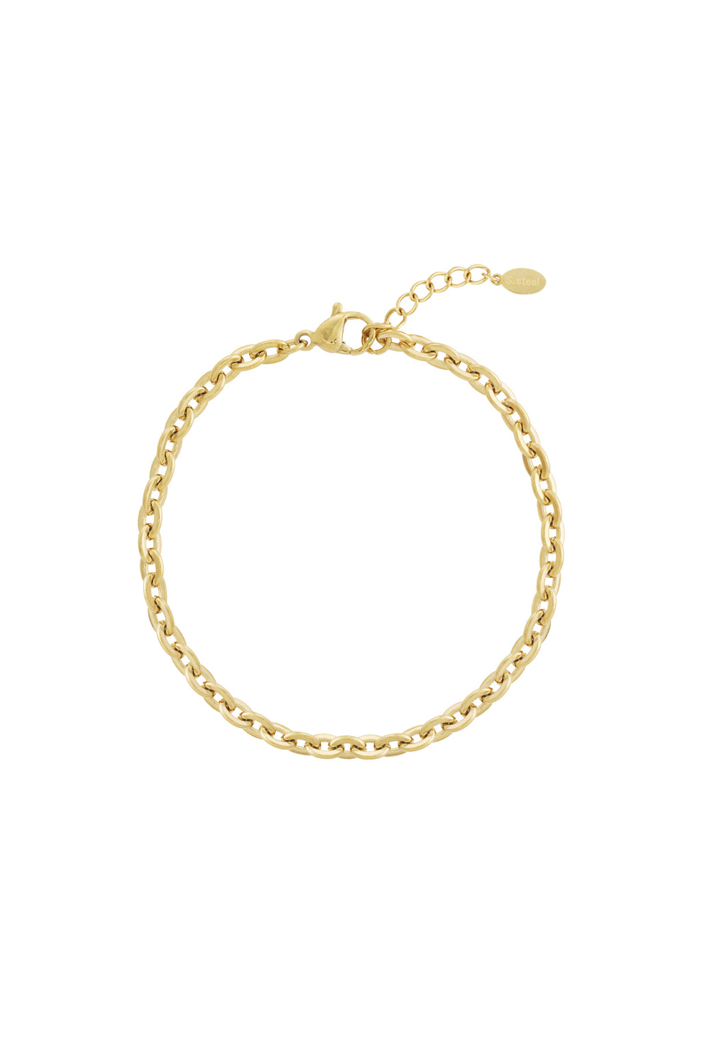 Elegant Gold Color Stainless Steel Chain Bracelet for Women