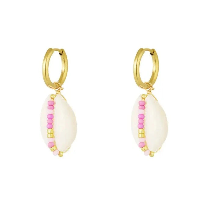 Seashell Earrings Pink