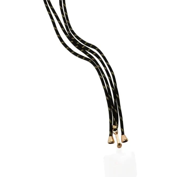 Phone Lanyard Long Black/Gold