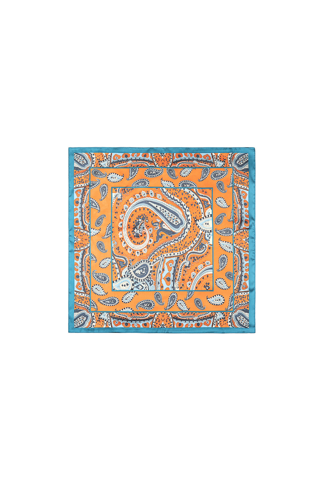 Elegant Orange Paisley Summer Scarf for Women