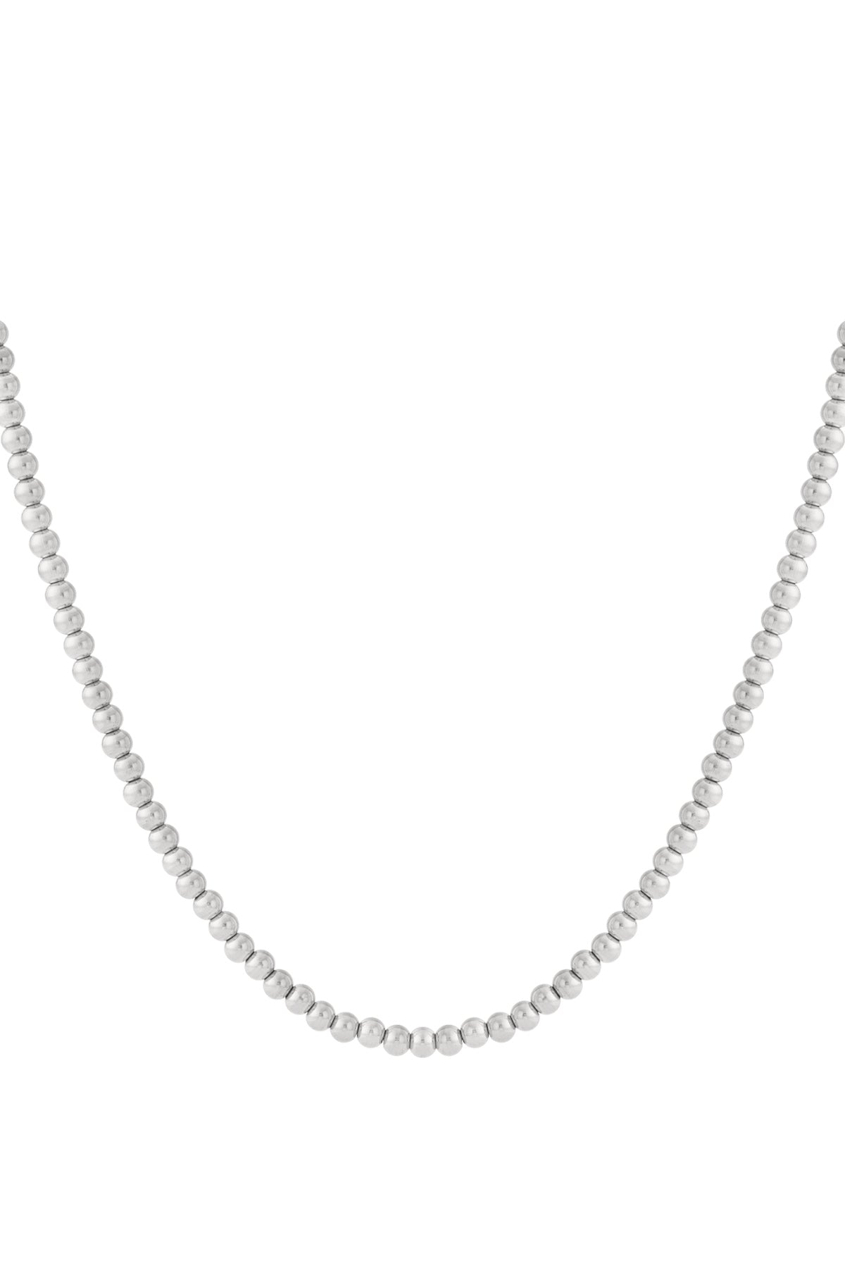 Elegant Simple Beaded Necklace for Women - Silver & Gold