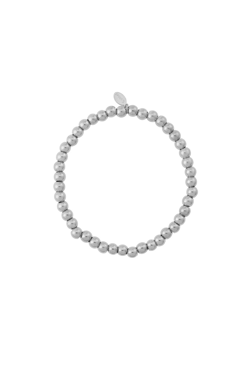 Elegant Stainless Steel Beaded Bracelet for Women