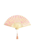 Elegant Folding Fan in Yellow and Black - Stay Cool Anywhere