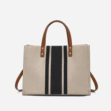 Afbeelding in Gallery-weergave laden, Canvas Stripe Bag Beige
